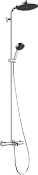 Hansgrohe Activera S Душевая стойка: термостат, ручной душ, излив, верхний душ 24 см, цвет: хром 28871000