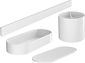 Hansgrohe WallStoris Набор аксессуаров: рейлинг, полка, корзина с крышкой, стакан, цвет: мат. белый 27968700