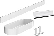Hansgrohe WallStoris Набор аксессуаров: рейлинг, корзина, скребок, крючок, цвет: матовый белый 27967700