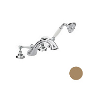 Nicolazzi Petit Mont Blanc Смеситель на борт ванны с ручным душем, излив 16 см, цвет: bronzed plated 1404BZ78