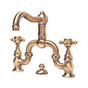 Nicolazzi Half Dome Смеситель для раковины, с д/к, излив 16,5 см, 3 отверстия, цвет: bronzed plated 1419BZ70