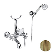 Nicolazzi Dames Anglaises Смеситель для ванны с ручным душем и держателем, цвет: bronzed plated 1402BZ18