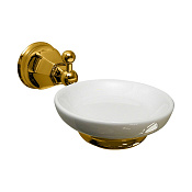 Nicolazzi Teide Four Мыльница с керамической чашей, подвесная, цвет: gold brass 1487GB05