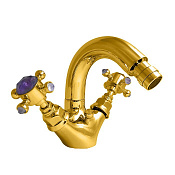 Nicolazzi Le Pietre Смеситель для биде, вентильный, с донным клапаном, цвет: gold 2134GO09