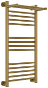 Сунержа Богема Pro с полкой Полотенцесушитель водяной 43,2х85,2h см, цвет: состаренная латунь 051-0461-8040