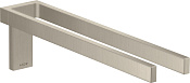 Axor Universal Rectangular Полотенцедержатель двойной 38 см, подвесной, цвет: шлифованный никель 42622820