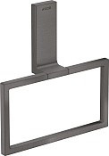 Axor Universal Rectangular Полотенцедержатель кольцев. 20 см, подвес., цвет: шлифованный черный хром 42623340