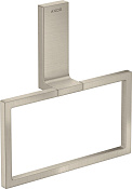 Axor Universal Rectangular Полотенцедержатель кольцевой 20 см, подвесной, цвет: шлифованный никель 42623820