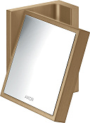 Axor Universal Rectangular Косметическое зеркало подвесное, 1,7-х увелич., цвет: шлифованная бронза 42649140