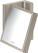 Axor Universal Rectangular Косметическое зеркало подвесное, 1,7-х увелич., цвет: шлифованный никель 42649820