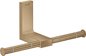 Axor Universal Rectangular Держатель для туалетной бумаги двойной, откр., цвет: шлифованная бронза 42657140