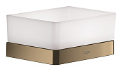 Axor Universal Softsquare Полка стеклянная 15x11 см, подвесная, цвет: шлифованная бронза 42802140