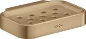Axor Universal Circular Мыльница с латунной чашей, подвесная, цвет: шлифованная бронза 42805140