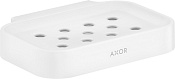 Axor Universal Circular Мыльница с латунной чашей, подвесная, цвет: матовый белый 42805700