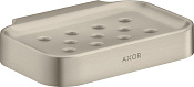 Axor Universal Circular Мыльница с латунной чашей, подвесная, цвет: шлифованный никель 42805820