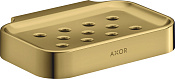 Axor Universal Circular Мыльница с латунной чашей, подвесная, цвет: полированное золото 42805990