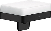 Axor Universal Softsquare Дозатор для жидкого мыла подвесной, с полкой, цвет: матовый черный 42819670