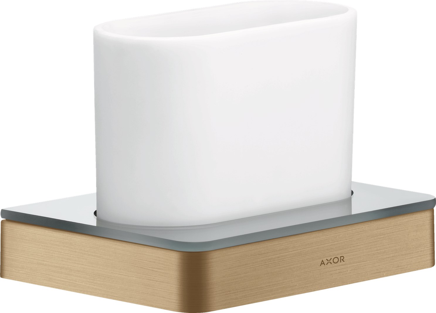 Axor Universal Softsquare Стакан подвесной, стеклянный, цвет: шлифованная бронза 42834140