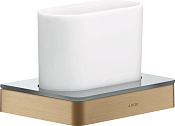 Axor Universal Softsquare Стакан подвесной, стеклянный, цвет: шлифованная бронза 42834140