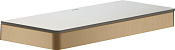 Axor Universal Softsquare Полка стеклянная 30x11 см, подвесная, цвет: шлифованная бронза 42838140