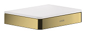 Axor Universal Softsquare Полка стеклянная 15x11 см, подвесная, цвет: полированное золото 42840990