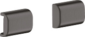 Axor Universal Softsquare Крышки для рейлинга, латунь, цвет: шлифованный черный хром 42871340