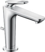 Axor Citterio C Смеситель для раковины, с д/к, ручка cubic cut, излив 13,5 см, EcoSmart, цвет: хром 49031000