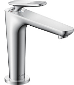 Axor Citterio C Смеситель для раковины, с д/к, ручка cubic cut, излив 13,5 см, EcoSmart, цвет: хром 49041000