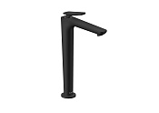Axor Citterio C Смеситель для раковины высокий, с д/к, cubic cut, излив 25 см, цвет: матовый черный 49051670