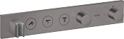 Axor Shower Solutions Термостат для душа встр. на 3 пот., внеш. часть, цвет: шлифованный черный хром 18356340