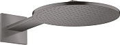 Axor Shower Solutions Верхний душ d30 см, настен. кронш., 1 вид струи, цвет: шлифованный черный хром 35300340