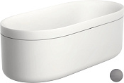 Axor Suite Ванна из Solid Surface отдельностоящая 190x85 см, цвет: шлифованный черный хром 42005340
