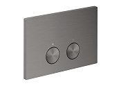 Axor Flush Plate Кнопка смыва для инсталляции Geberit, 2 реж., латунь, цвет: шлифованный черный хром 42530340