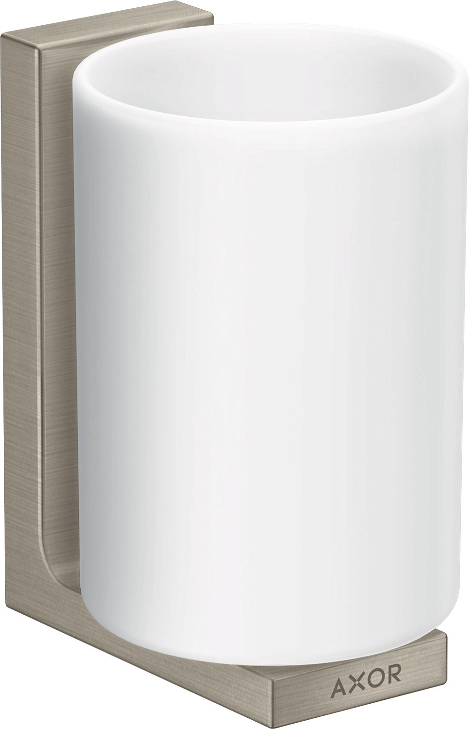 Axor Universal Rectangular Стакан подвесной, стеклянный, цвет: шлифованный никель 42604820