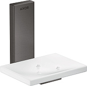 Axor Universal Rectangular Мыльница с стеклянной чашей, подвесная, цвет: шлифованный черный хром 42605340