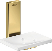 Axor Universal Rectangular Мыльница с стеклянной чашей, подвесная, цвет: полированное золото 42605990