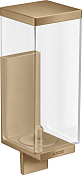 Axor Universal Rectangular Дозатор для жидкого мыла подвес., пласт. колба, цвет: шлифованная бронза 42610140