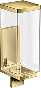 Axor Universal Rectangular Дозатор для жидкого мыла подвес., пласт. колба, цвет: полированное золото 42610990