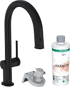 Hansgrohe Aqittura M91 Смеситель для кухни с системой фильтрации и минерализации, цвет: мат. черный 76801670