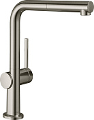 Hansgrohe Talis M54 Смеситель для кухни с выдвижным изливом, цвет: нержавеющая сталь 72845800
