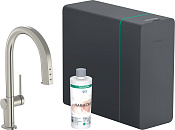 Hansgrohe Aqittura M91 Смеситель для кухни с системой фильтрации и минерализации, цвет: нерж. сталь 76836800