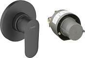 Hansgrohe Vernis Blend Смеситель для душа встраиваемый на 1 потр, с внутр. частью, цвет: мат. черный 71663670
