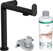 Hansgrohe Aqittura M91 Смеситель для кухни с системой фильтрации и минерализации, цвет: мат. черный 76802670