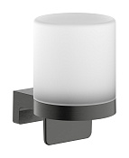 Hansgrohe AddStoris S Дозатор для жидкого мыла, подвес., стекл. колба, цвет: шлифованный черный хром 41765340