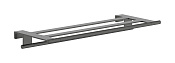 Hansgrohe AddStoris S Полка для полотенец 66,1х26,2 см, подвесная, цвет: шлифованный черный хром 41781340
