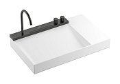 Hansgrohe Avalegra Раковина подвесная со смесителем 78х47,5х10h см, цвет: шлифованный черный хром 22473340