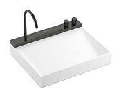 Hansgrohe Avalegra Раковина подвесная со смесителем 58х47,5х10h см, цвет: шлифован. черный хром 22472340