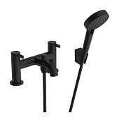 Hansgrohe Zesis S Смеситель на борт ванны на 2 отверстия, с душем и держателем, цвет: матовый черный 74424670