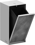 Hansgrohe XtraStoris Rock Встраиваемая корзина для мусора 15х14х30h см, цвет: матовый белый 56063700