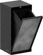 Hansgrohe XtraStoris Rock Встраиваемая корзина для мусора 15х14х30h см, цвет: матовый черный 56063670